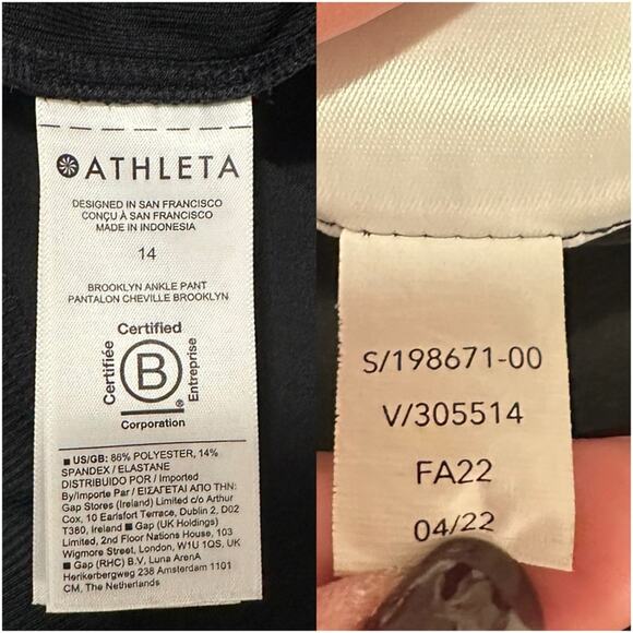 ATHLETA Brooklyn Mid Rise Ankle Pant in Black - Picture 13 of 15